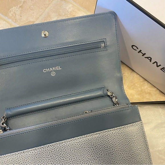 CHANEL
Light Blue Caviar Leather Timeless WOC Clutch Bag - Picture 13 of 16